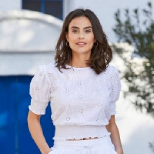 Damen-Bluse mit Anglaise-Schnitt 5.09 €