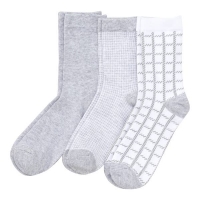 NKD  Damen-Socken mit unterschiedlichen Mustern, 3er-Pack
