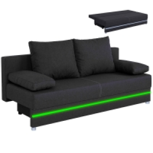 Roller  Schlafsofa - anthrazit - Staukasten - mit LED-Leiste