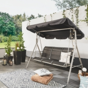 Gardiola Hollywoodschaukel - schwarz - 170 cm breit