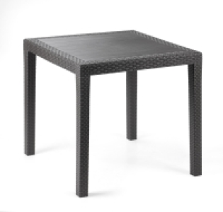 Gartentisch - anthrazit - Rattanoptik - 79x79 cm