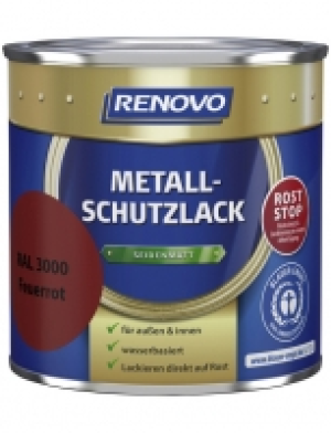 Metallschutzlack, feuerrot (RAL 3000), seidenmatt