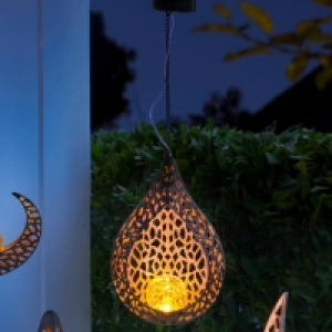 Solar-Hängeleuchte mit Flammen-Design, ca. 50cm 5.59 €