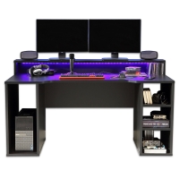 Roller  Gamer-Schreibtisch - schwarz matt - 160 cm