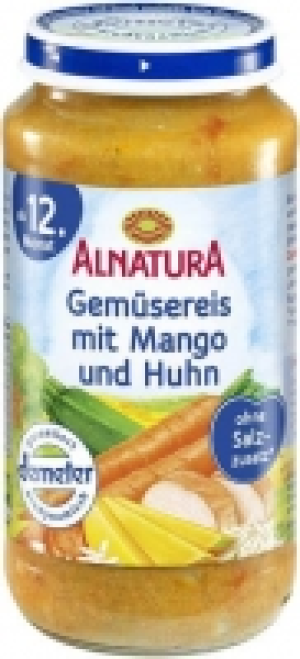 Gemüsereis mit Mango und Huhn 1.29 €