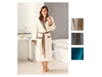 G&ouml;zze Bademantel, unisex, Seiden-Feeling, mit Schalkragen, 2 Taschen u