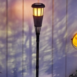 Solar-Fackel XXL in Rattan-Optik, ca. 12x12x90cm 6.99 €