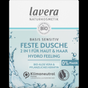 Lavera Basis Sensitiv Feste Dusche 2in1 für Haut & Haar