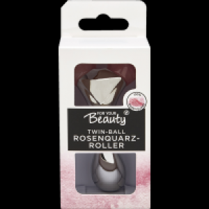 For Your Beauty Twin-Ball Rosenquarz-Roller