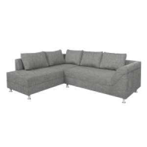 Roller  Ecksofa - grau - Federkern - Webstoff