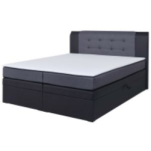 Boxspringbett - schwarz-grau - H3 - 180x200 cm