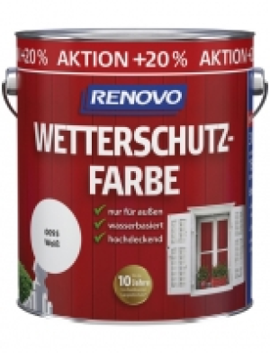 Wetterschutzfarbe, 3 l, weiß