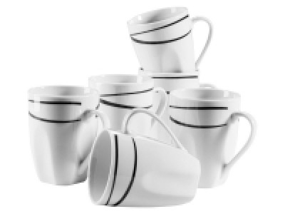 Lidl Mäser MÄSER Serie Oslo, Kaffeebecher 6er-Set, große Tassen, klassisch, zeitl