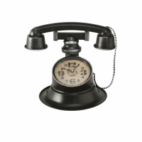 Roller  Tischuhr - Eisen - nostalgisches Telefon - 21x25 cm