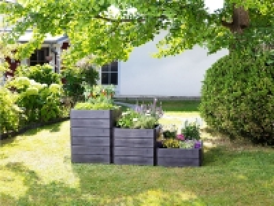 GARANTIA »Ergo Quadro«, Hochbeet-System, Holzoptik, stapelbare Module,