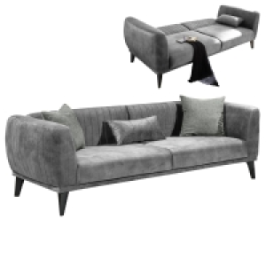 Roller  Schlafsofa - grey - inklusive Zierkissen