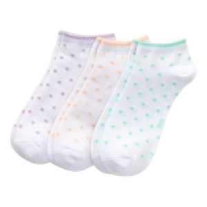 Damen-Sneaker-Socken mit Punkte-Muster, 3er-Pack 2.59 €