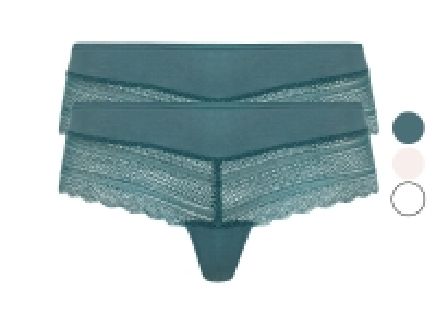 Lidl Esmara esmara Damen Hipster, 2 Stück, mit eleganter Spitze