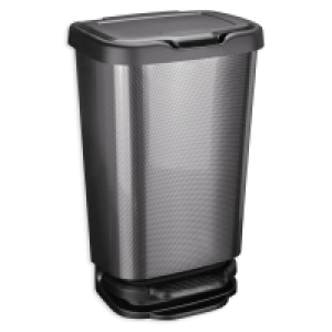 Treteimer - carbone - Metalloptik - 40 Liter
