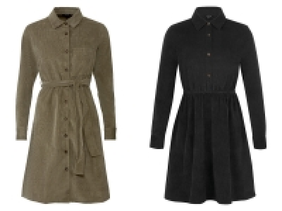 Lidl Esmara esmara Damen Cordkleid, mit Kentkragen