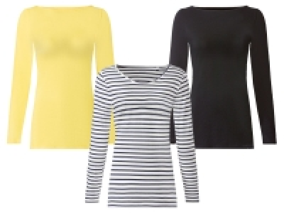 esmara Damen Langarmshirt, figurbetont aus Stretchjersey