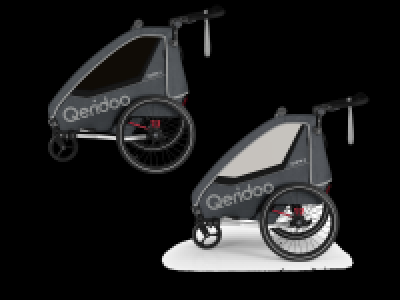 Qeridoo Fahrradanhänger, 1- oder 2-Sitzer