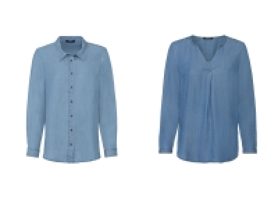 esmara Damen Bluse, leicht tailliert geschnitten, mit abgerundetem Sau 7.99 €