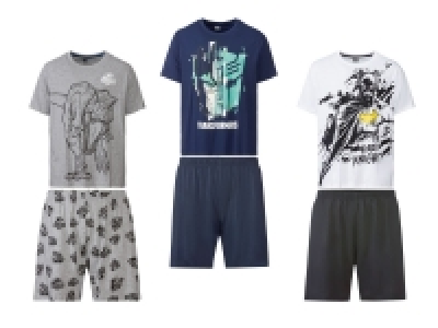 Lidl  Herren kurzer Pyjama, aus weicher Single-Jersey-Qualität