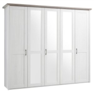 Roller  Drehtürenschrank - Pinie weiß-Trüffel - 241 cm