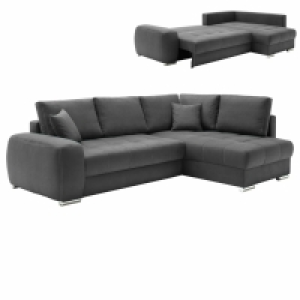 Roller  Ecksofa - graphit - Boxspringfederung - Liegefunktion