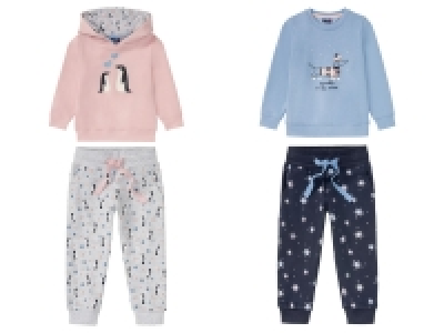 Lidl Lupilu lupilu Kleinkinder Mädchen Sweatanzug, 2-teilig, mit Baumwolle