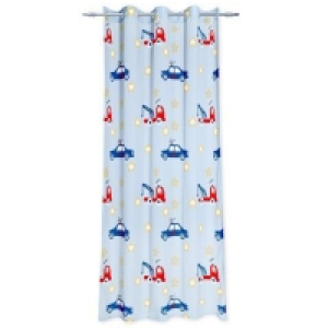Ösenvorhang - hellblau - Autos - 245 cm