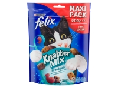 FELIX KnabberMix Strandspaß Katzensnack, Knusper-Leckerlie mit Fisch-G