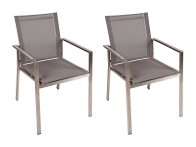 Garden Pleasure Stapelstuhl »SIENNA«, grau, 2er Set