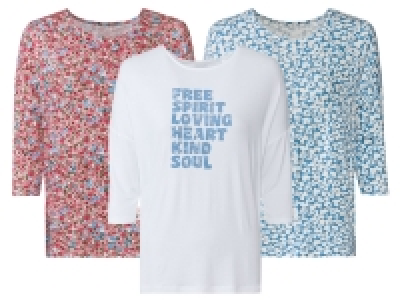 esmara Damen Shirt, leger geschnitten, mit 3/4-Armlänge