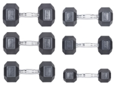 body coach Hex-Hantel Chrom mit Gummiummantelung 47.99 €
