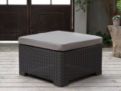 Keter Allibert Hocker »California«, in Rattanoptik, mit Polsterauflage