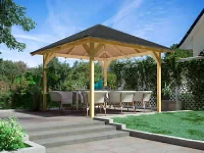 Karibu Pavillon »Chur 1«, mit Massivholz-Pavillon, mit oder ohne H-Ank