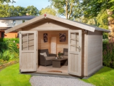 WEKA Gartenhaus »Falko«, Massivholz, Doppeltür und Vordach, B 300 x H