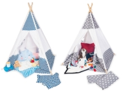Pinolino Tipi Zelt Kinder, ab 3 Jahren, inklusive Bodenmatte, mit Fens