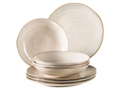 Lidl Mäser MÄSER Serie Nottingham, Vintage Teller-Set für 4 Personen, 8-teiliges 