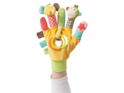 Fehn Spielhandschuh »Safari«, Fingerpuppenhandschuh mit Rassel, Spiege