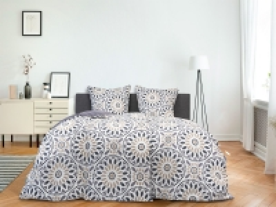 Lidl Dobnig Dobnig Mako-Satin Bettwäsche »Ornamente natur«, Wendedesign, mit Reißv