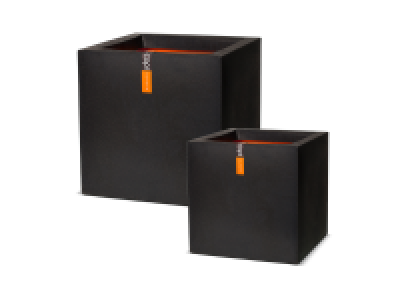 Capi Europe Blumentopf »Smooth«, quadratisch, schwarz, 30x30 cm oder 4