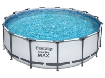 Bestway Steel Pro Max(TM) Framepool Komplett-Set, rund, mit Filterpump