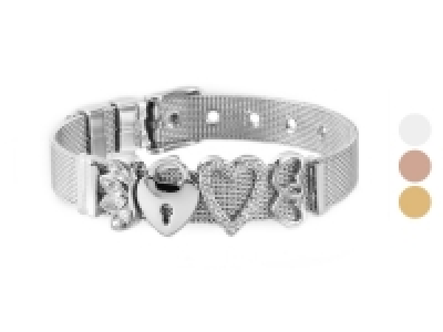 Lidl Heideman Heideman Mesh Armband Damen aus Edelstahl, mit echten Eye-Catcher-Qual