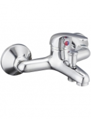 Wannen-Einhebelmischer, Messing, glänzend, ½