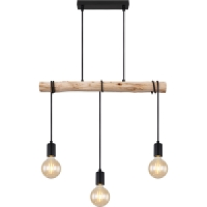 OBI  Globo Pendelleuchte Gregor 3-flammig Metall Schwarz E27