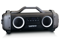 Lidl Lenco Lenco SPR-200 IPX4 Boombox mit PLL FM-Radio, USB, SD und Lichtern