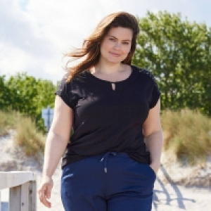 Damen-T-Shirt mit Spitzeneinsatz, große Größen 12.79 €